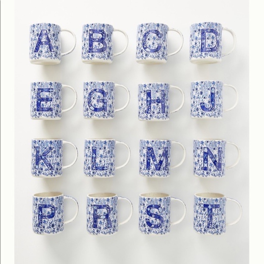 Anthropologie Folksong Monogram Mug I - Picture 2 of 2